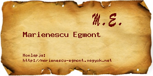 Marienescu Egmont névjegykártya